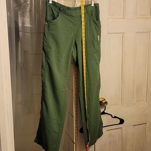 NRG by Barco, Scrub Pants, Green,Belt hoops,4 tool pockets, nonstring - Picture 8 of 9